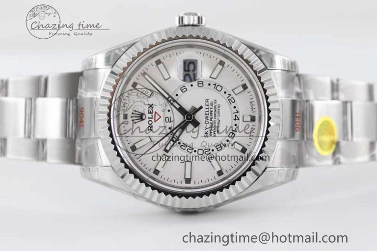 Sky-Dweller 326934 904L SS Noob 1:1 Best Edition White Dial on SS Bracelet Asian 23J to 9001