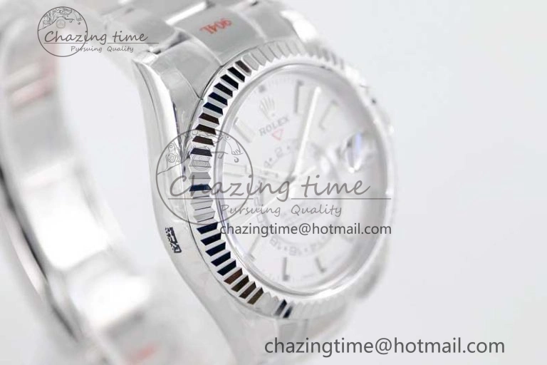 Sky-Dweller 326934 904L SS Noob 1:1 Best Edition White Dial on SS Bracelet Asian 23J to 9001