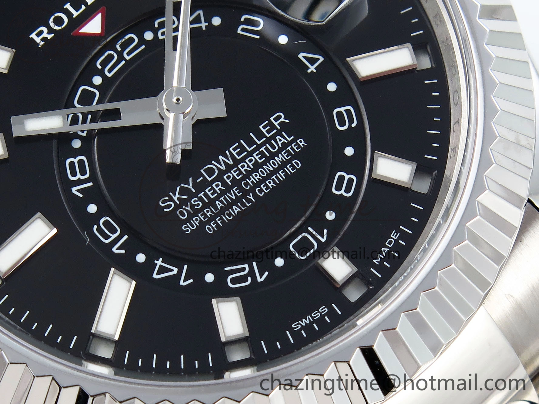 Sky-Dweller 326934 904L SS ZF 1:1 Best Edition Black Dial on SS Bracelet A2824