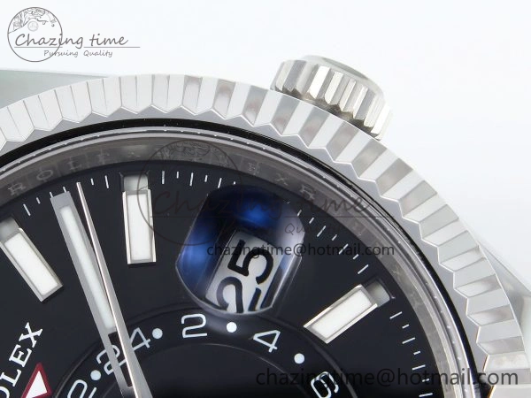 Sky-Dweller 326934 904L SS ZF 1:1 Best Edition Black Dial on SS Bracelet A2824