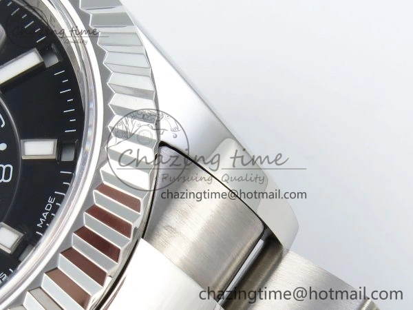 Sky-Dweller 326934 904L SS ZF 1:1 Best Edition Black Dial on SS Bracelet A2824