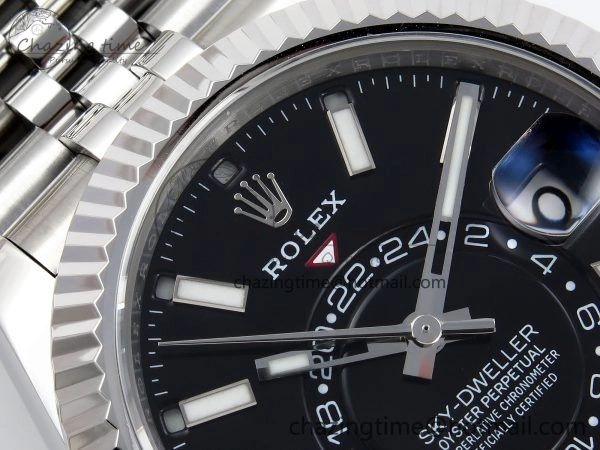 Sky-Dweller 326934 904L SS ZF 1:1 Best Edition Black Dial on SS Jubilee Bracelet A2824