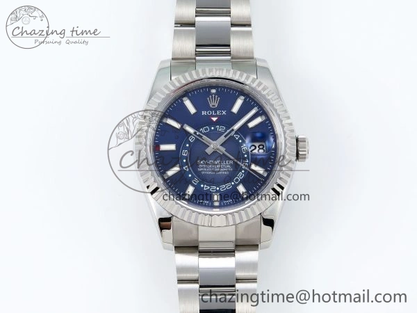 Sky-Dweller 326934 904L SS ZF 1:1 Best Edition Blue Dial on SS Bracelet A2824