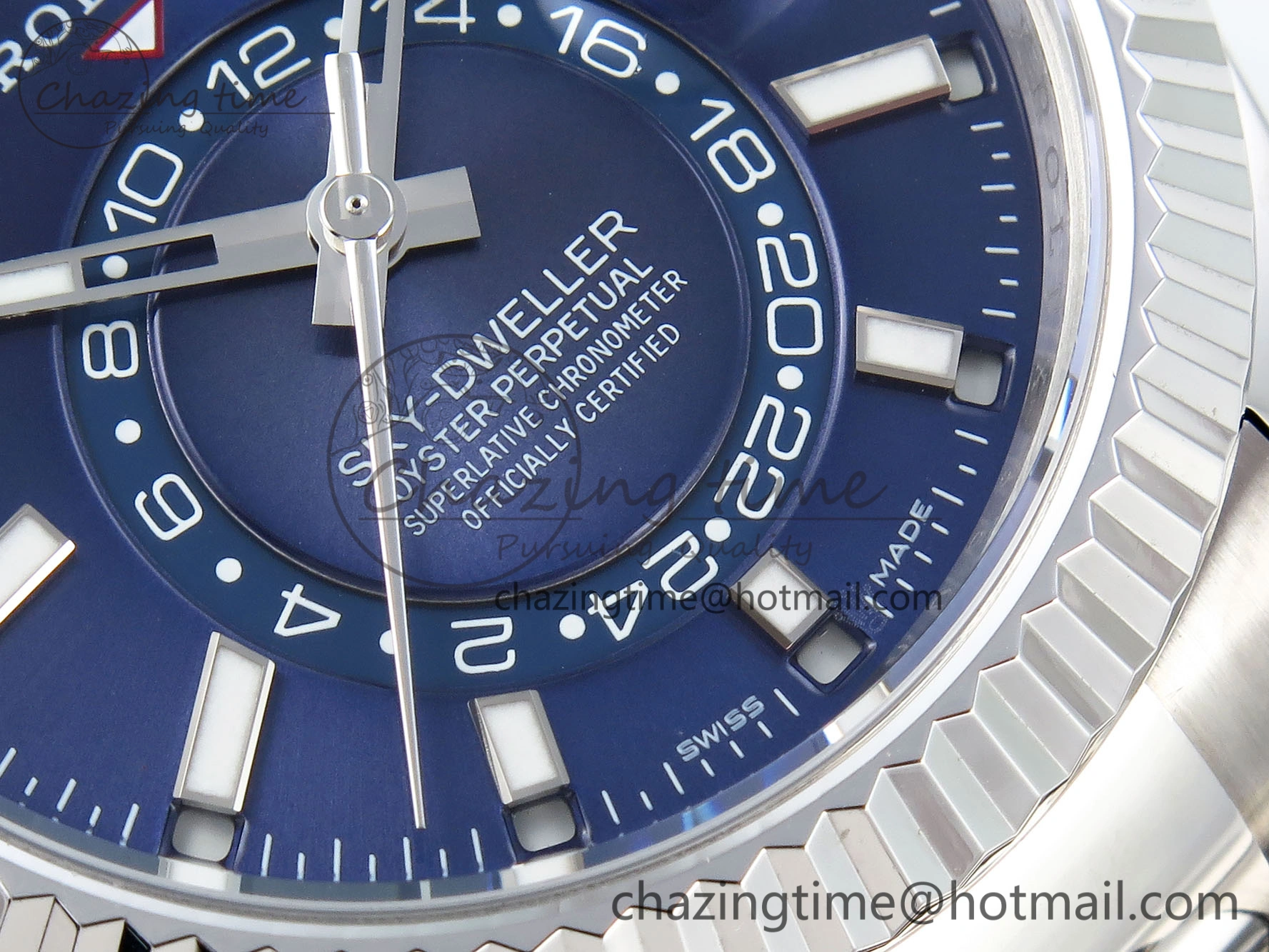 Sky-Dweller 326934 904L SS ZF 1:1 Best Edition Blue Dial on SS Bracelet A2824