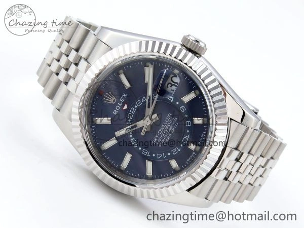 Sky-Dweller 326934 904L SS ZF 1:1 Best Edition Blue Dial on SS Jubilee Bracelet A2824