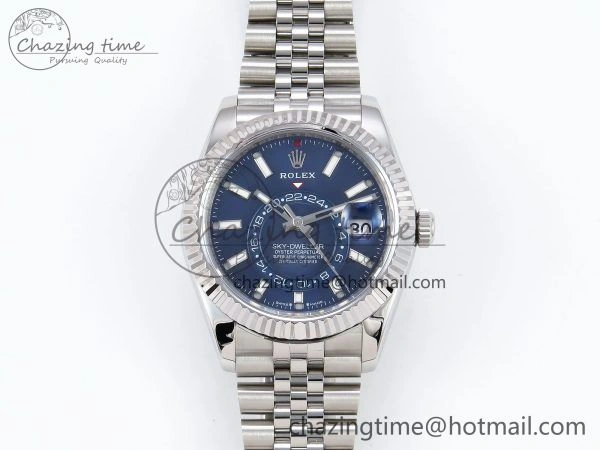 Sky-Dweller 326934 904L SS ZF 1:1 Best Edition Blue Dial on SS Jubilee Bracelet A2824