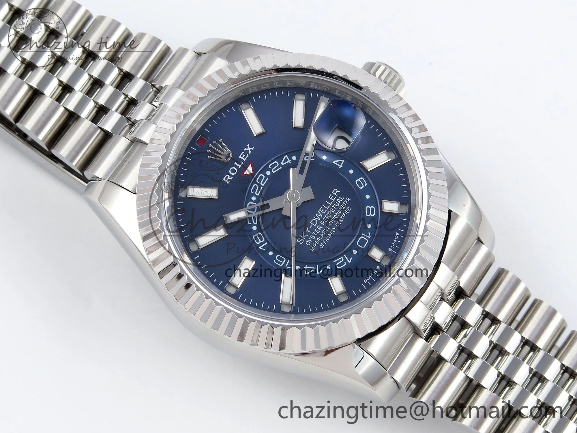 Sky-Dweller 326934 904L SS ZF 1:1 Best Edition Blue Dial on SS Jubilee Bracelet A2824