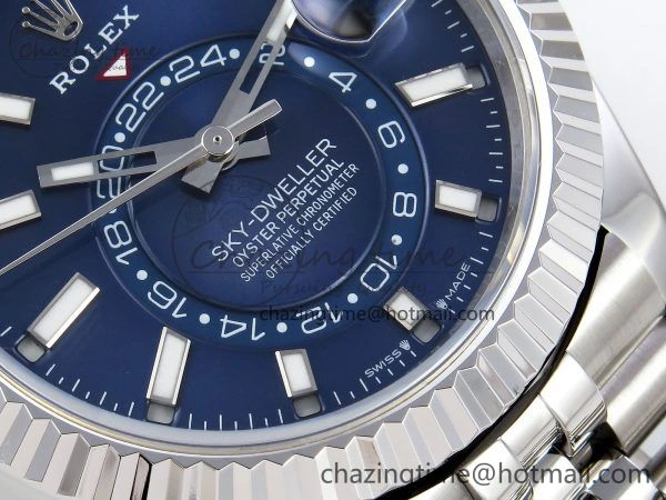 Sky-Dweller 326934 904L SS ZF 1:1 Best Edition Blue Dial on SS Jubilee Bracelet A2824