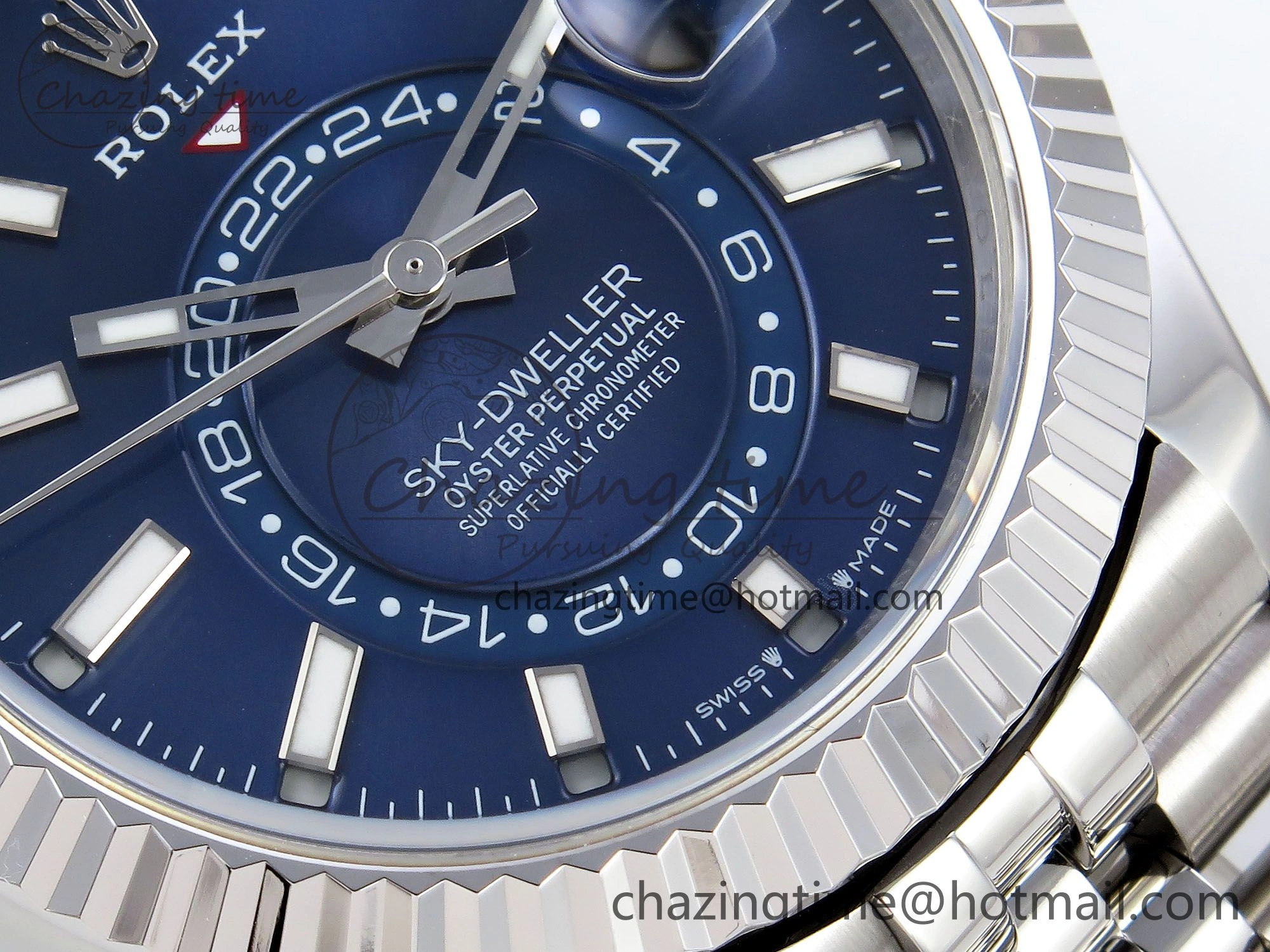 Sky-Dweller 326934 904L SS ZF 1:1 Best Edition Blue Dial on SS Jubilee Bracelet A2824