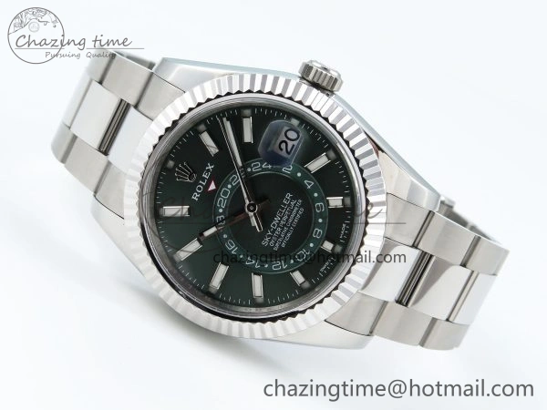 Sky-Dweller 326934 904L SS ZF 1:1 Best Edition Green Dial on SS Bracelet A2824