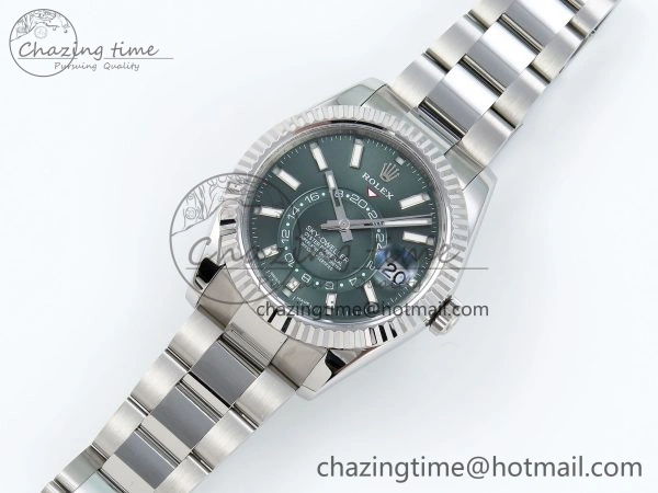 Sky-Dweller 326934 904L SS ZF 1:1 Best Edition Green Dial on SS Bracelet A2824