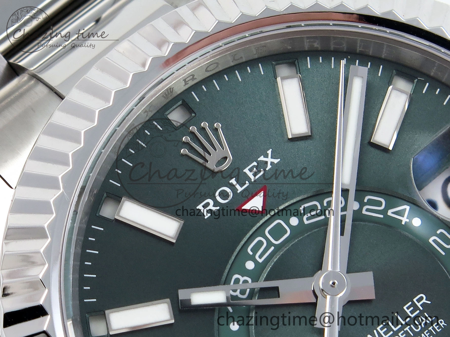 Sky-Dweller 326934 904L SS ZF 1:1 Best Edition Green Dial on SS Bracelet A2824