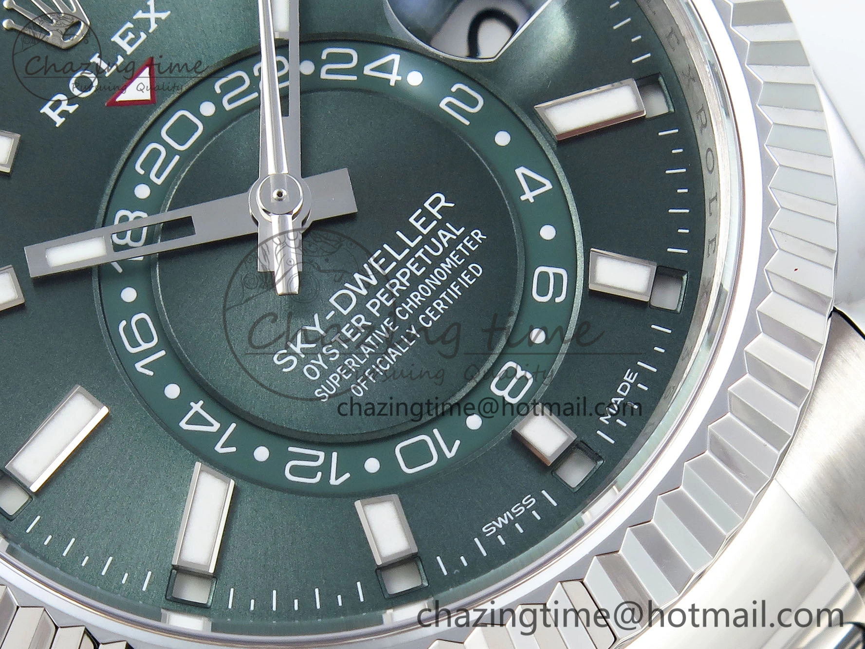 Sky-Dweller 326934 904L SS ZF 1:1 Best Edition Green Dial on SS Bracelet A2824