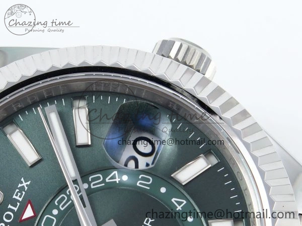 Sky-Dweller 326934 904L SS ZF 1:1 Best Edition Green Dial on SS Bracelet A2824