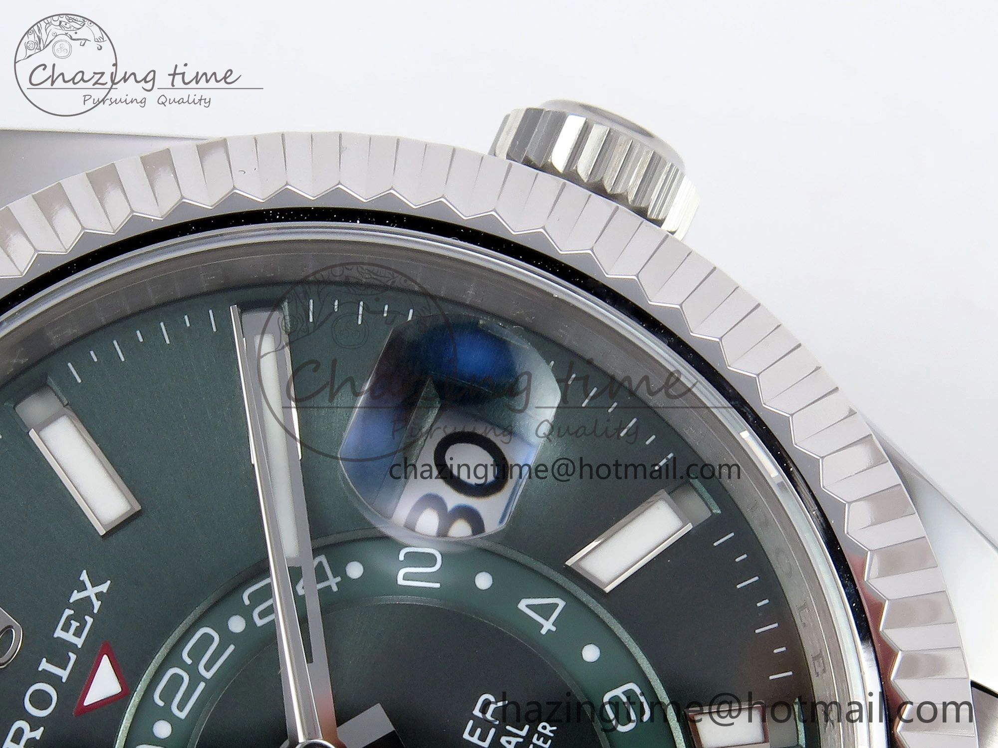 Sky-Dweller 326934 904L SS ZF 1:1 Best Edition Green Dial on SS Jubilee Bracelet A2824