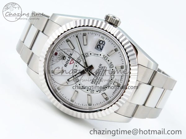 Sky-Dweller 326934 904L SS ZF 1:1 Best Edition White Dial on SS Bracelet A2824