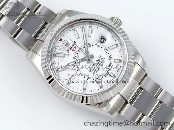 Sky-Dweller 326934 904L SS ZF 1:1 Best Edition White Dial on SS Bracelet A2824