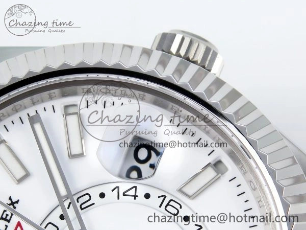 Sky-Dweller 326934 904L SS ZF 1:1 Best Edition White Dial on SS Bracelet A2824
