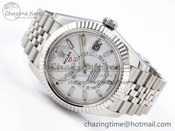 Sky-Dweller 326934 904L SS ZF 1:1 Best Edition White Dial on SS Jubilee Bracelet A2824