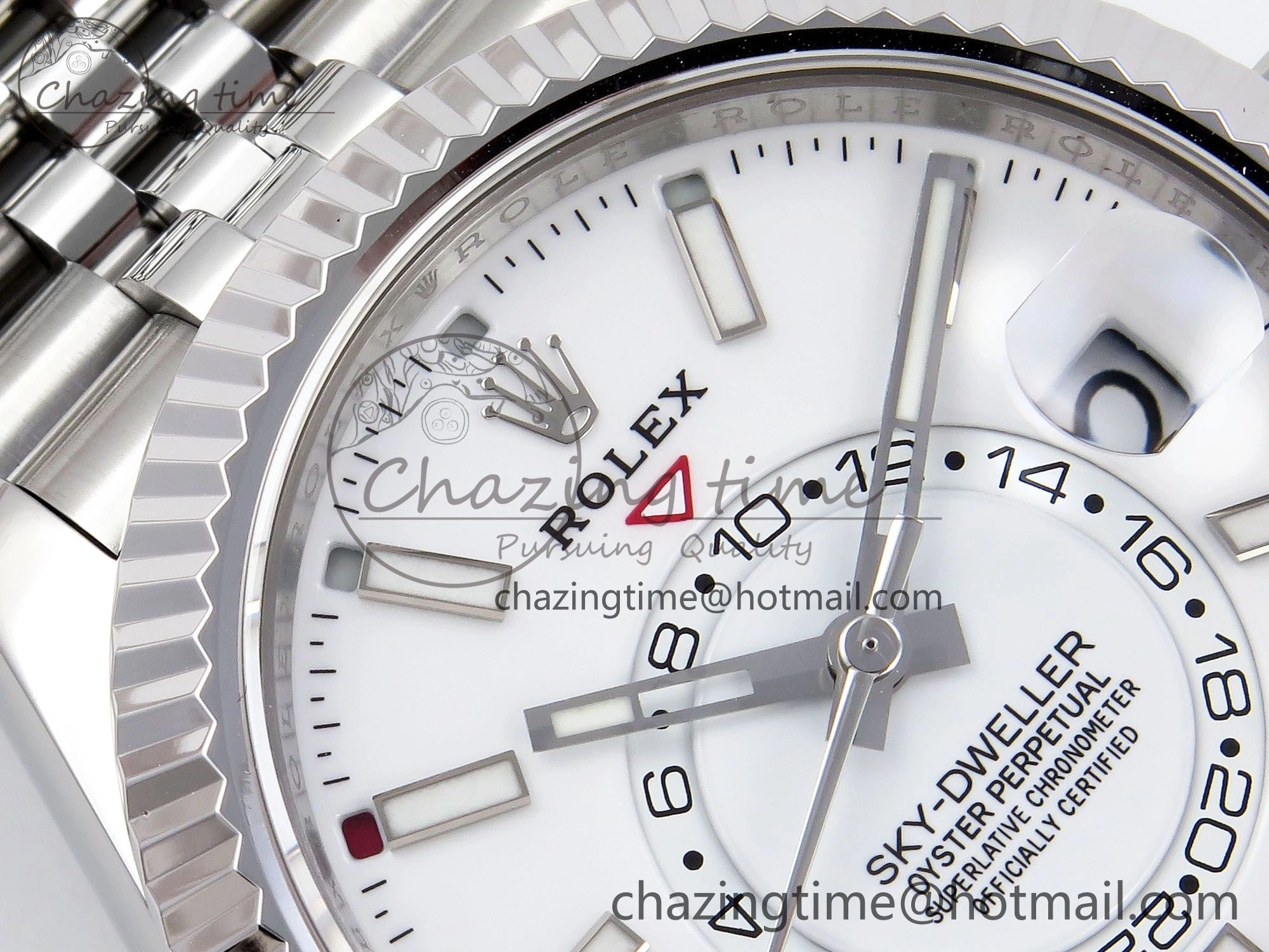 Sky-Dweller 326934 904L SS ZF 1:1 Best Edition White Dial on SS Jubilee Bracelet A2824