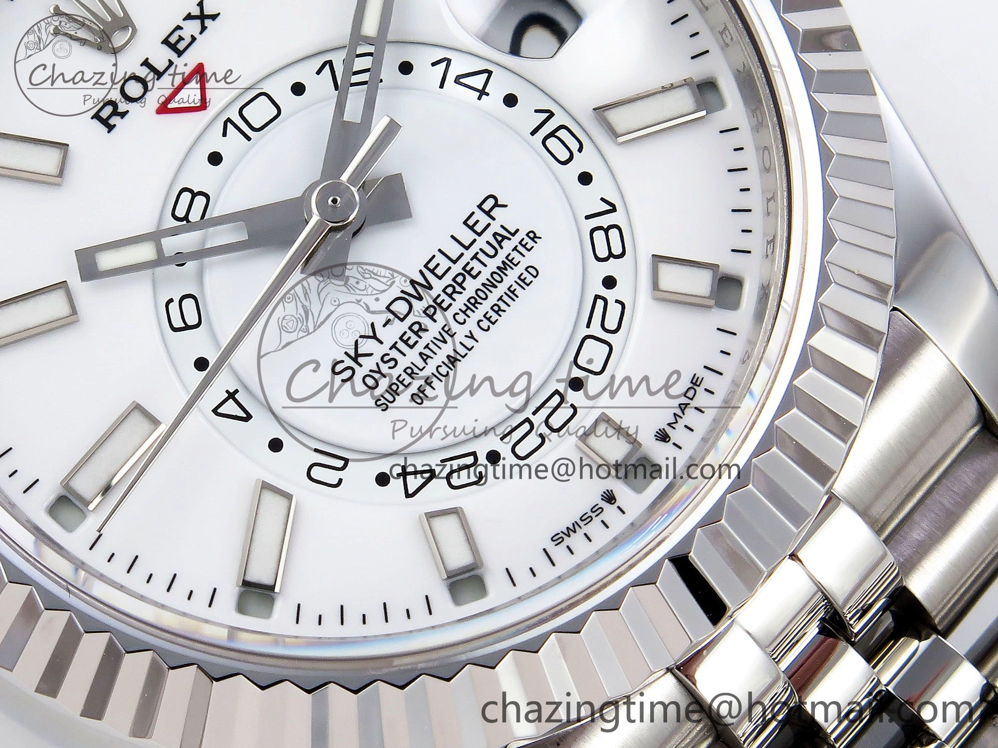 Sky-Dweller 326934 904L SS ZF 1:1 Best Edition White Dial on SS Jubilee Bracelet A2824