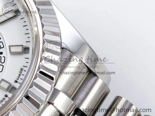 Sky-Dweller 326934 904L SS ZF 1:1 Best Edition White Dial on SS Jubilee Bracelet A2824
