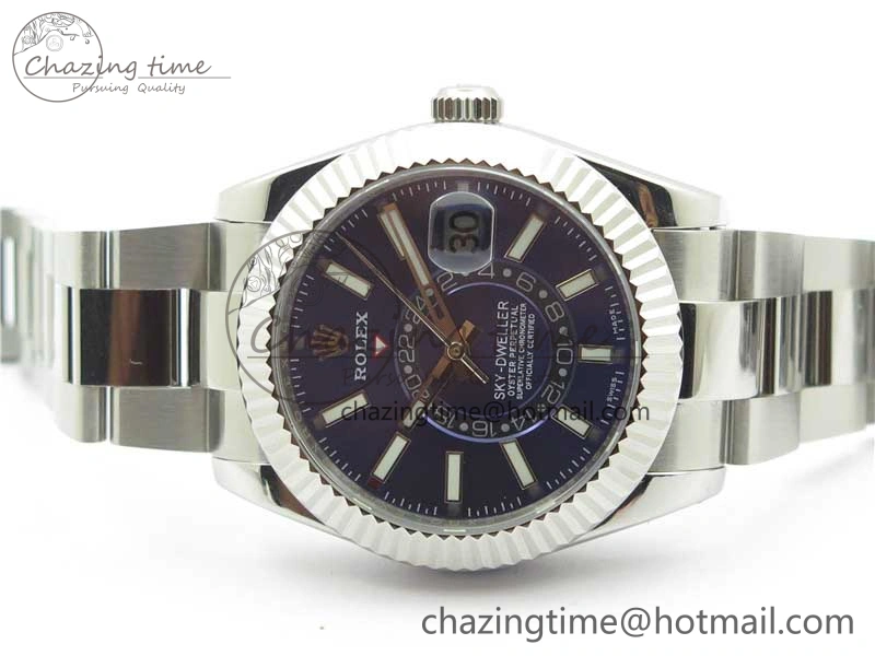 Sky-Dweller 326934 SS AIF Blue Dial on SS Bracelet A23J to 9001