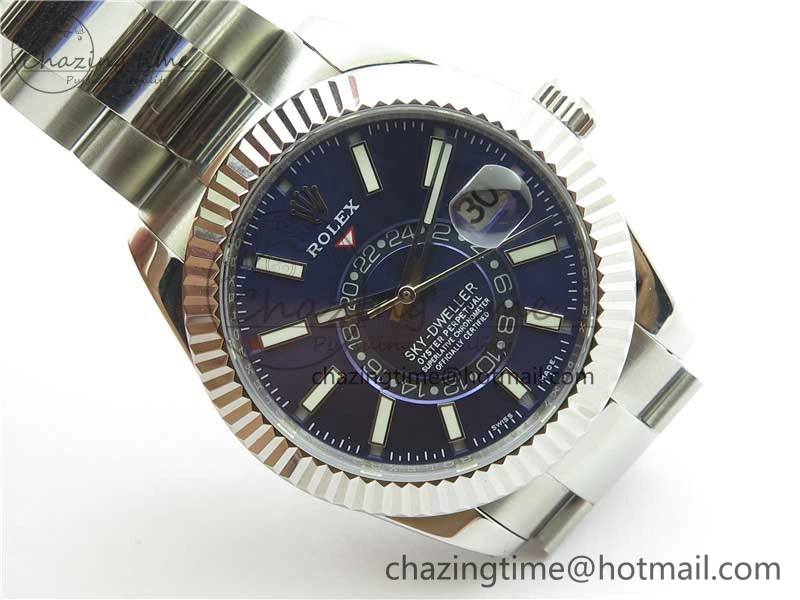 Sky-Dweller 326934 SS AIF Blue Dial on SS Bracelet A23J to 9001