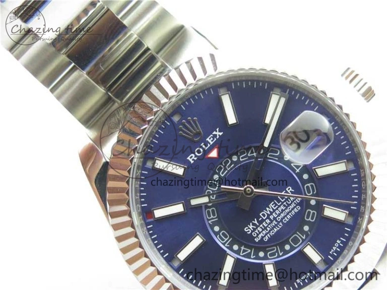 Sky-Dweller 326934 SS AIF Blue Dial on SS Bracelet A23J to 9001