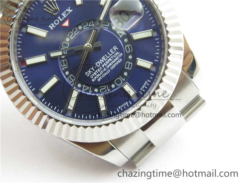 Sky-Dweller 326934 SS AIF Blue Dial on SS Bracelet A23J to 9001