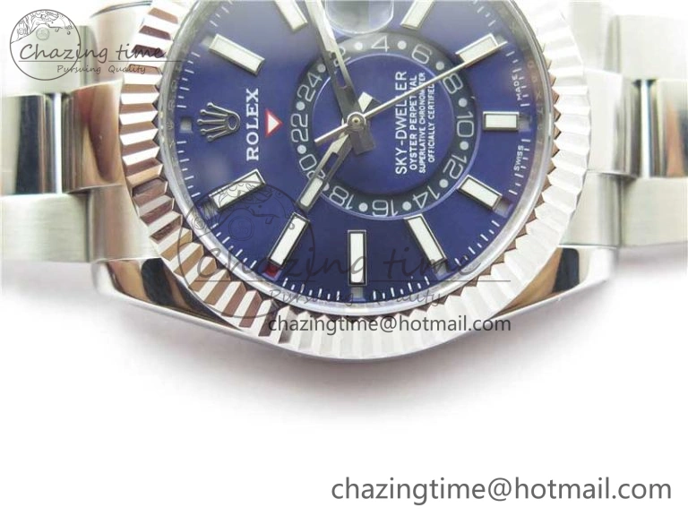 Sky-Dweller 326934 SS AIF Blue Dial on SS Bracelet A23J to 9001