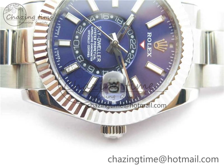 Sky-Dweller 326934 SS AIF Blue Dial on SS Bracelet A23J to 9001