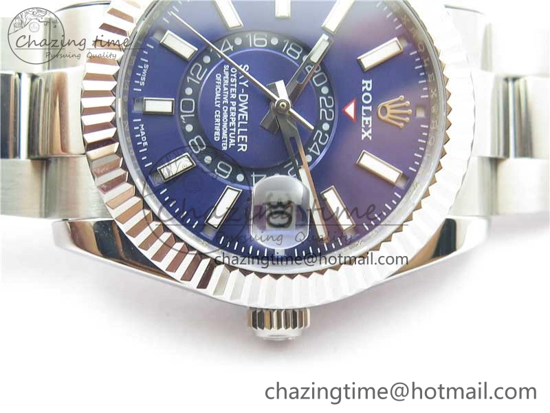 Sky-Dweller 326934 SS AIF Blue Dial on SS Bracelet A23J to 9001