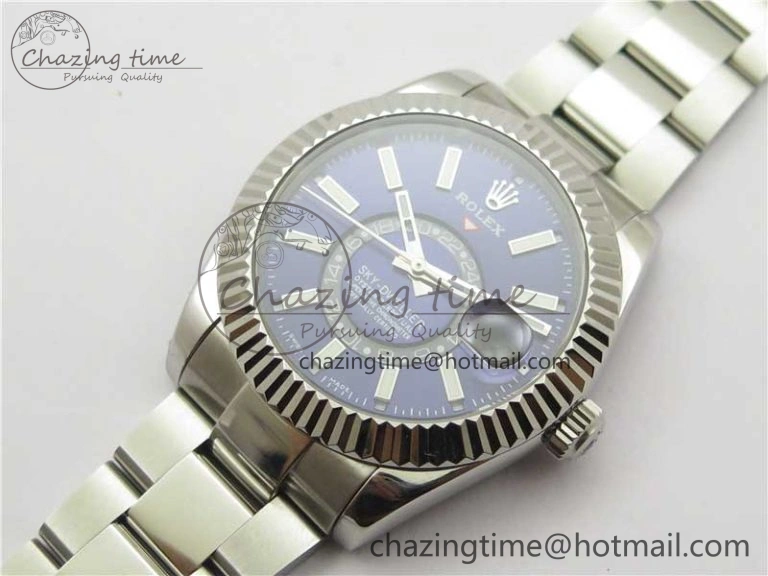Sky-Dweller 326934 SS AIF Blue Dial on SS Bracelet A23J to 9001