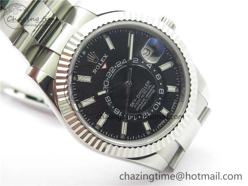 Sky-Dweller 326934 SS Noob 1:1 Best Edition Black Dial on SS Bracelet Asian 23J to 9001