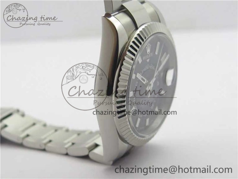 Sky-Dweller 326934 SS Noob 1:1 Best Edition Black Dial on SS Bracelet Asian 23J to 9001
