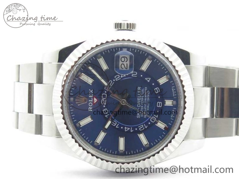 Sky-Dweller 326934 SS Noob 1:1 Best Edition Blue Dial on SS Bracelet Asian 23J to 9001