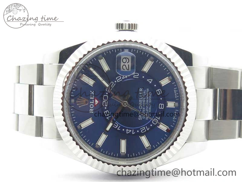 Sky-Dweller 326934 SS Noob 1:1 Best Edition Blue Dial on SS Bracelet Asian 23J to 9001