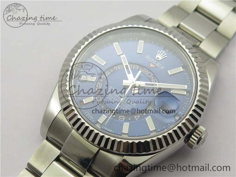 Sky-Dweller 326934 SS Noob 1:1 Best Edition Blue Dial on SS Bracelet Asian 23J to 9001