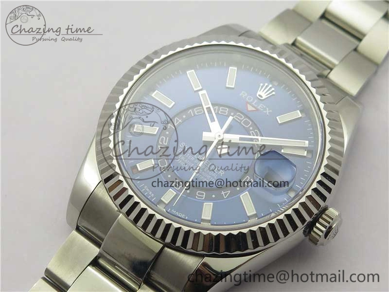 Sky-Dweller 326934 SS Noob 1:1 Best Edition Blue Dial on SS Bracelet Asian 23J to 9001