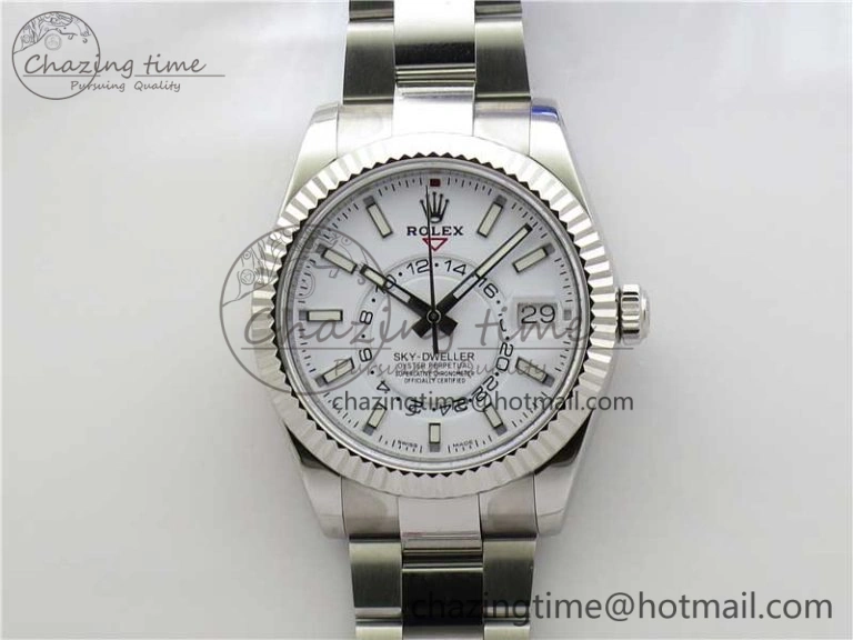 Sky-Dweller 326934 SS Noob 1:1 Best Edition White Dial on SS Bracelet Asian 23J to 9001