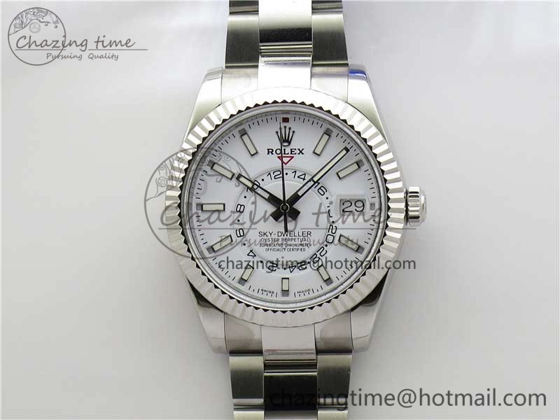 Sky-Dweller 326934 SS Noob 1:1 Best Edition White Dial on SS Bracelet Asian 23J to 9001