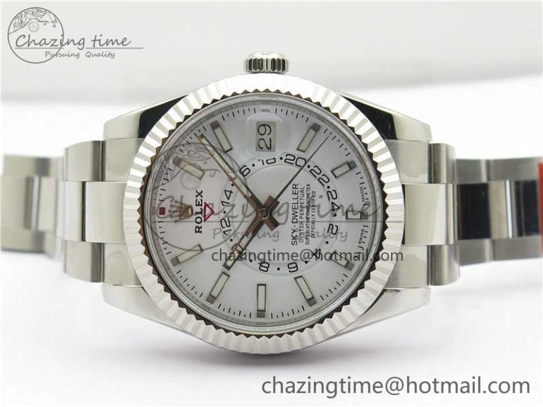 Sky-Dweller 326934 SS Noob 1:1 Best Edition White Dial on SS Bracelet Asian 23J to 9001