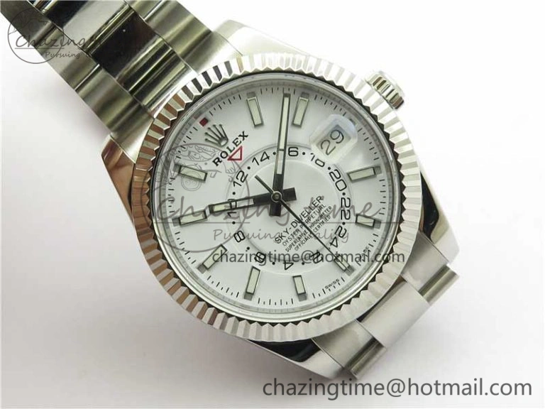 Sky-Dweller 326934 SS Noob 1:1 Best Edition White Dial on SS Bracelet Asian 23J to 9001