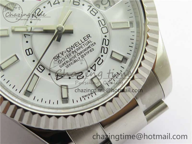 Sky-Dweller 326934 SS Noob 1:1 Best Edition White Dial on SS Bracelet Asian 23J to 9001