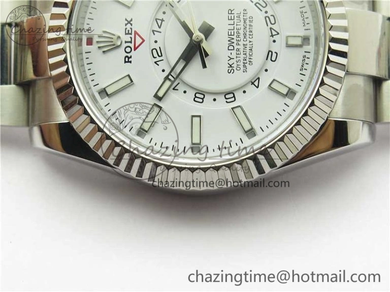Sky-Dweller 326934 SS Noob 1:1 Best Edition White Dial on SS Bracelet Asian 23J to 9001