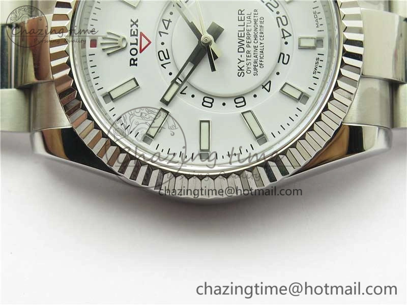 Sky-Dweller 326934 SS Noob 1:1 Best Edition White Dial on SS Bracelet Asian 23J to 9001