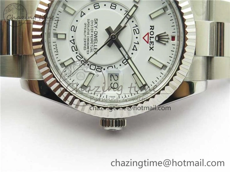 Sky-Dweller 326934 SS Noob 1:1 Best Edition White Dial on SS Bracelet Asian 23J to 9001
