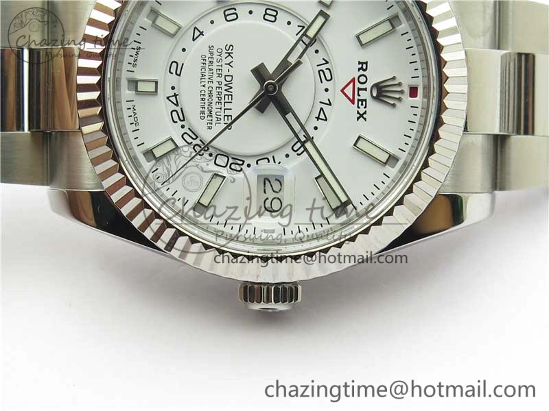Sky-Dweller 326934 SS Noob 1:1 Best Edition White Dial on SS Bracelet Asian 23J to 9001