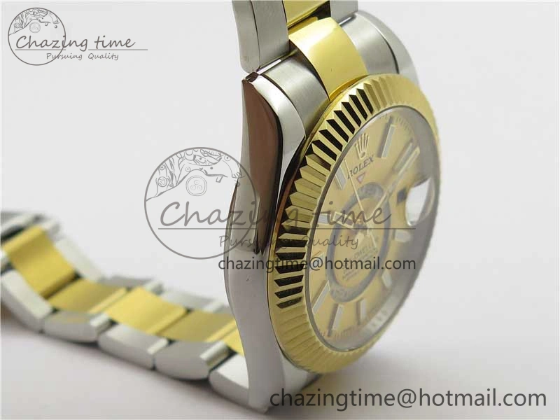 Sky-Dweller 326934 SS YG AIF Gold Dial on SS YG Bracelet A23J to 9001